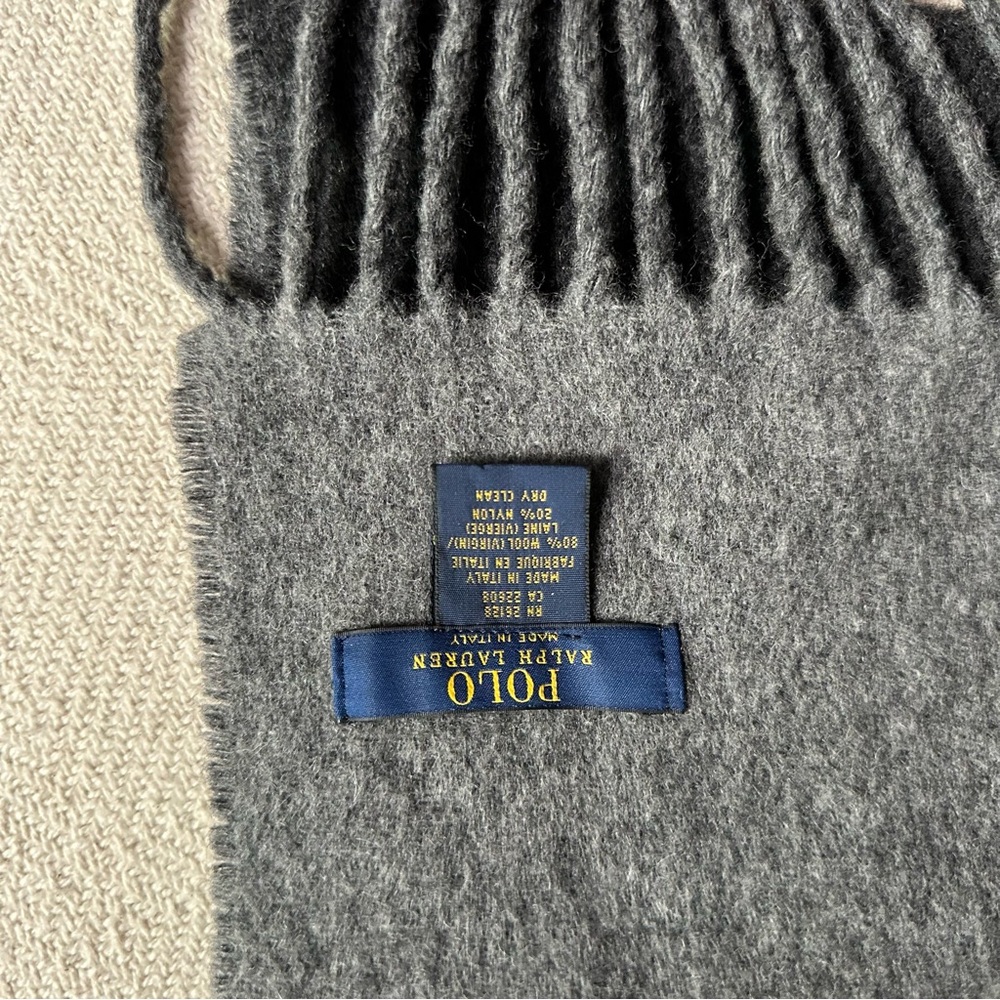 Polo Ralph REVERSIBLE WOOL-BLEND SCARF - Picture 4 of 9